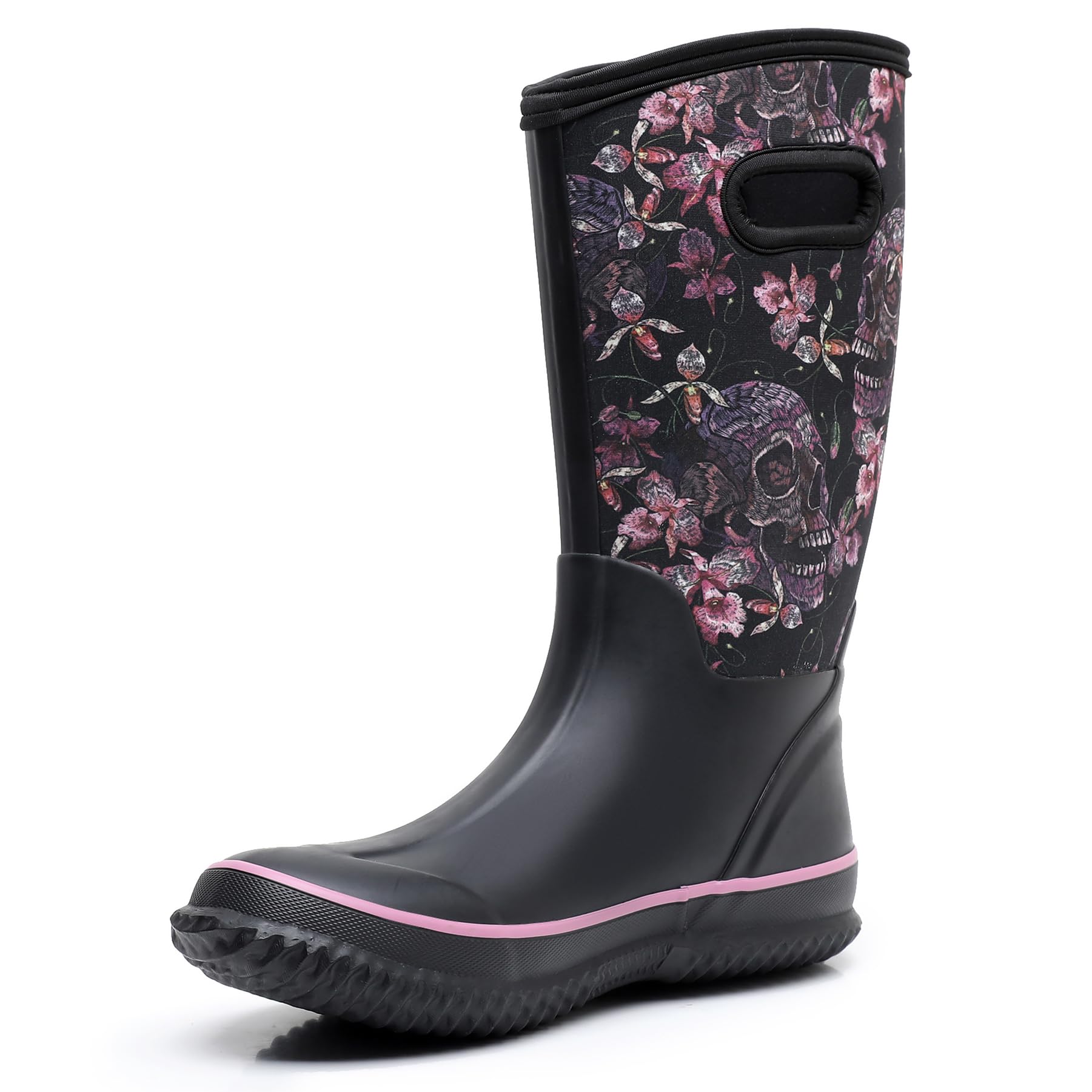 WTW Women's Rubber Rain Boots Mid Calf Waterproof Insulated