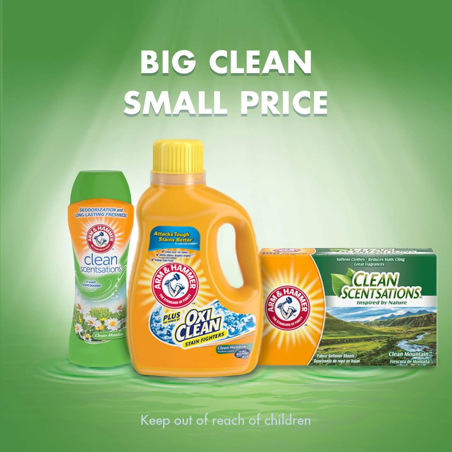 Arm & Hammer Clean Scentsations in-Wash Scent Booster - Clean Meadow, 24 oz: Health & Personal Care
