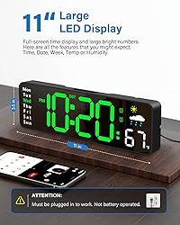 Digital Wall Clock, Digital Clock Large Display