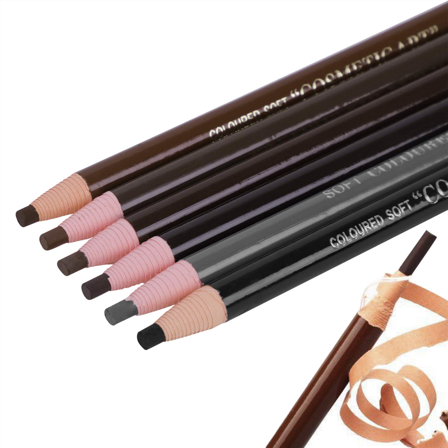 6 Pack Wood Furniture Repair Kit Wood Touch Up Wax Pen Repair Crayons Markers Pencils Complementary Correction Color Pencil Floor Table Door Worktop Laminate Furniture Stains Scratch Repair