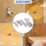Glarks 120-Pcs Shelf Pins 4 Styles 5mm 6mm Nickel Plated Silver view 5