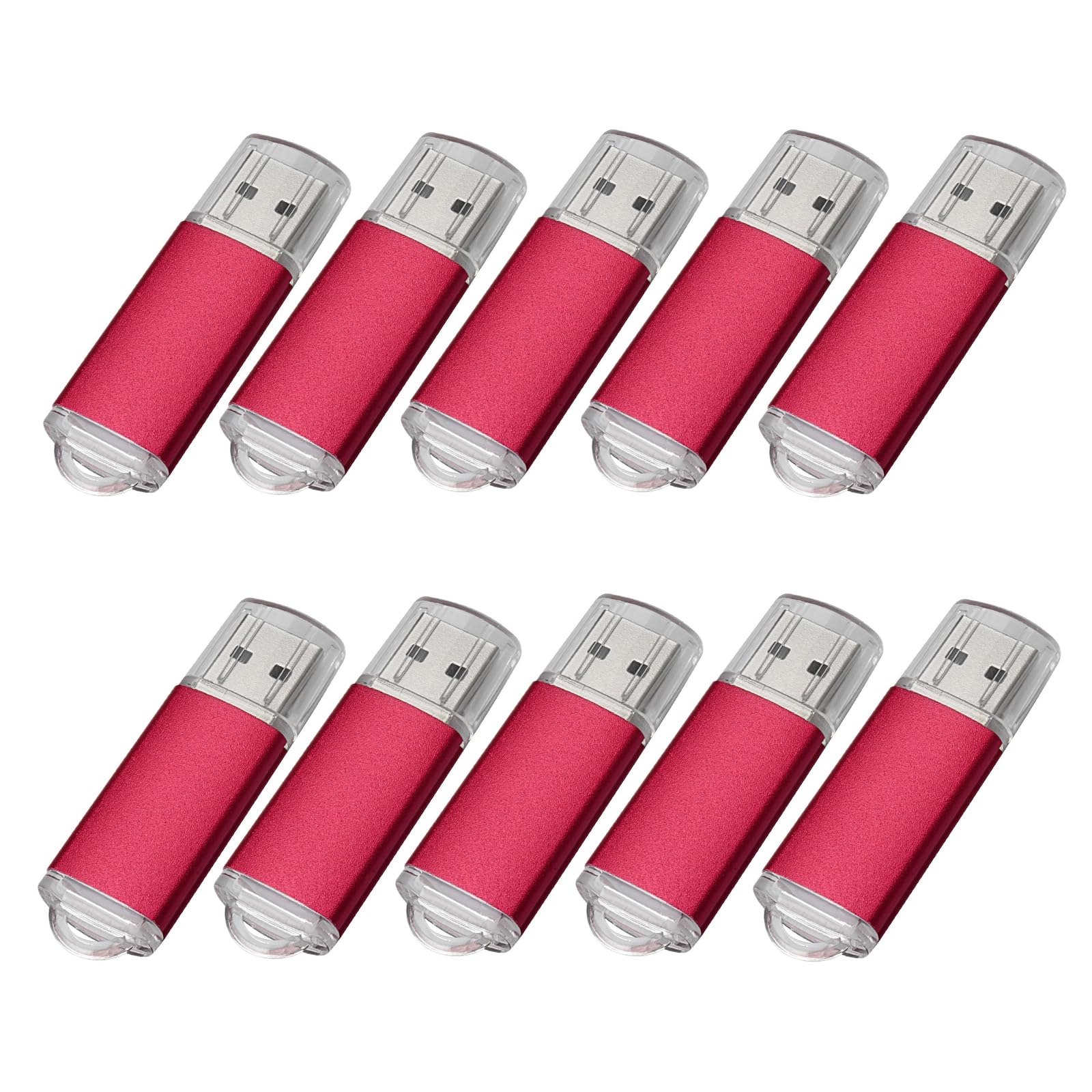 Yaxiny USB 2.0 Flash Drive 512MB Red Pack of 10