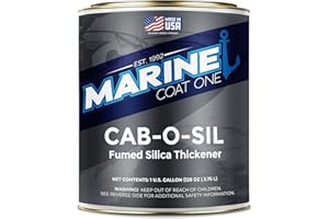 Marine Coat One Cab-O-SIL M-5 Hydrophilic Fumed Silica Thickener Powder -Industrial Grade Enhancer for Coatings, Adhesives, Sealants, Pharmaceuticals, and Cosmetics (1 Gallon)