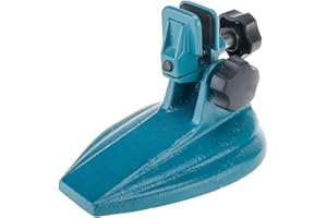 LuckyHigh Precision Micrometer Holder Stand Cast Iron Base Rubber Lined Jaws Inspection Fixture