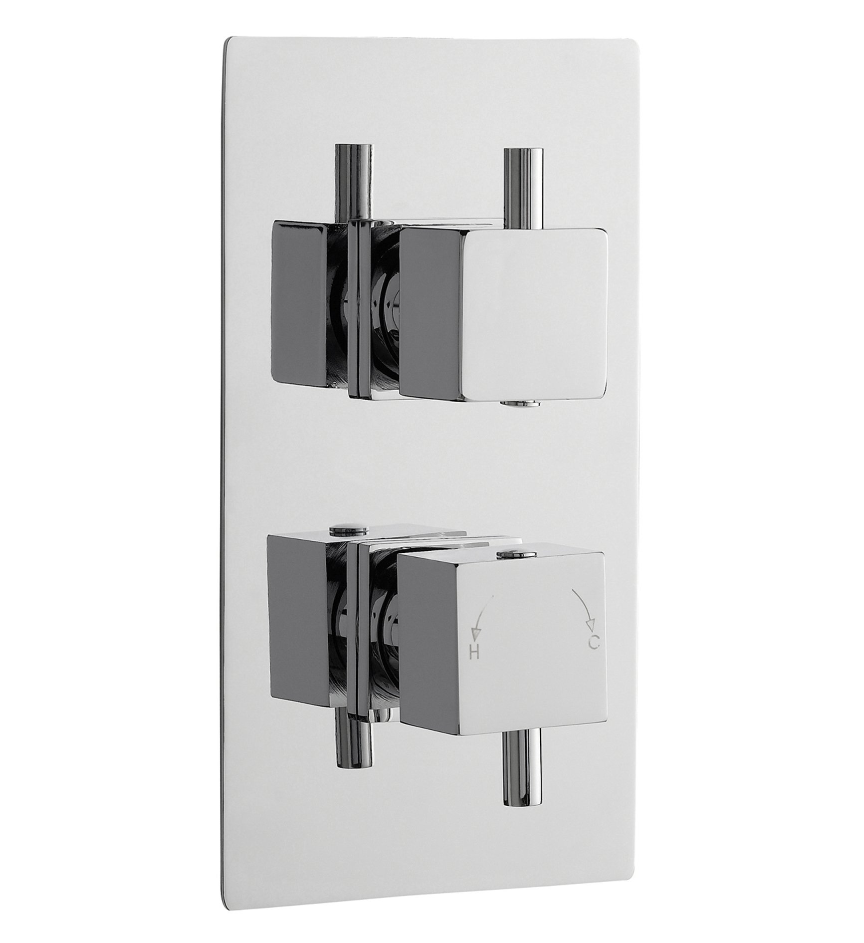 Ultra JTY301 Volt Thermostatic Twin Valve - Chrome — image 1