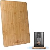 Bamboo Sliding Appliance Tray,Coffee Maker Slider Tray with Rubber Wheels, Countertop Pull Out Organizer for Coffee Machines,Air Fryers and Other (Natural, Large-Long(12”W x 16”L))