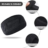 KinHwa 3 Pack Spa Facial Headband Microfibre Adjustable Hair Band Black view 5