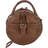 Le Miel Mini Round Tassel Charm Vegan Leather Crossbody Shoulder Sling Bag for Women | Round, Tassel Charm, Vegan Leather