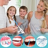 RAYITO 220 Pieces Interdental Brushes Silicone Blue Dental Floss Picks view 7