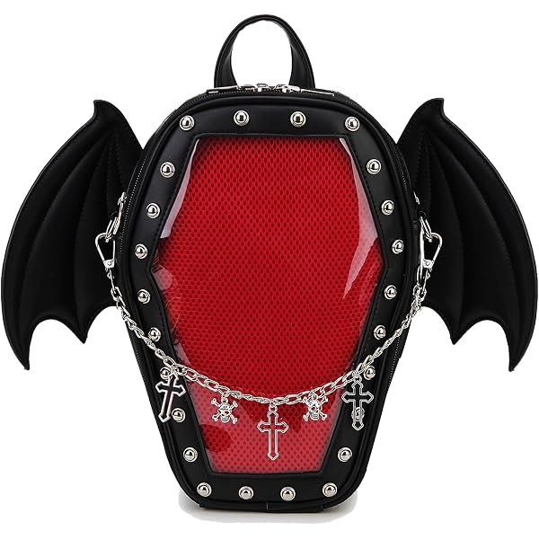 Killstar Sickly Sweet Black Bat Wings Coffin Backpack Amazon.com | Killstar Sickly Sweet Black Bat Wings Gothic  main image 4
