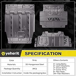 YEHERIT Manganese Steel Full Skid Plate Package