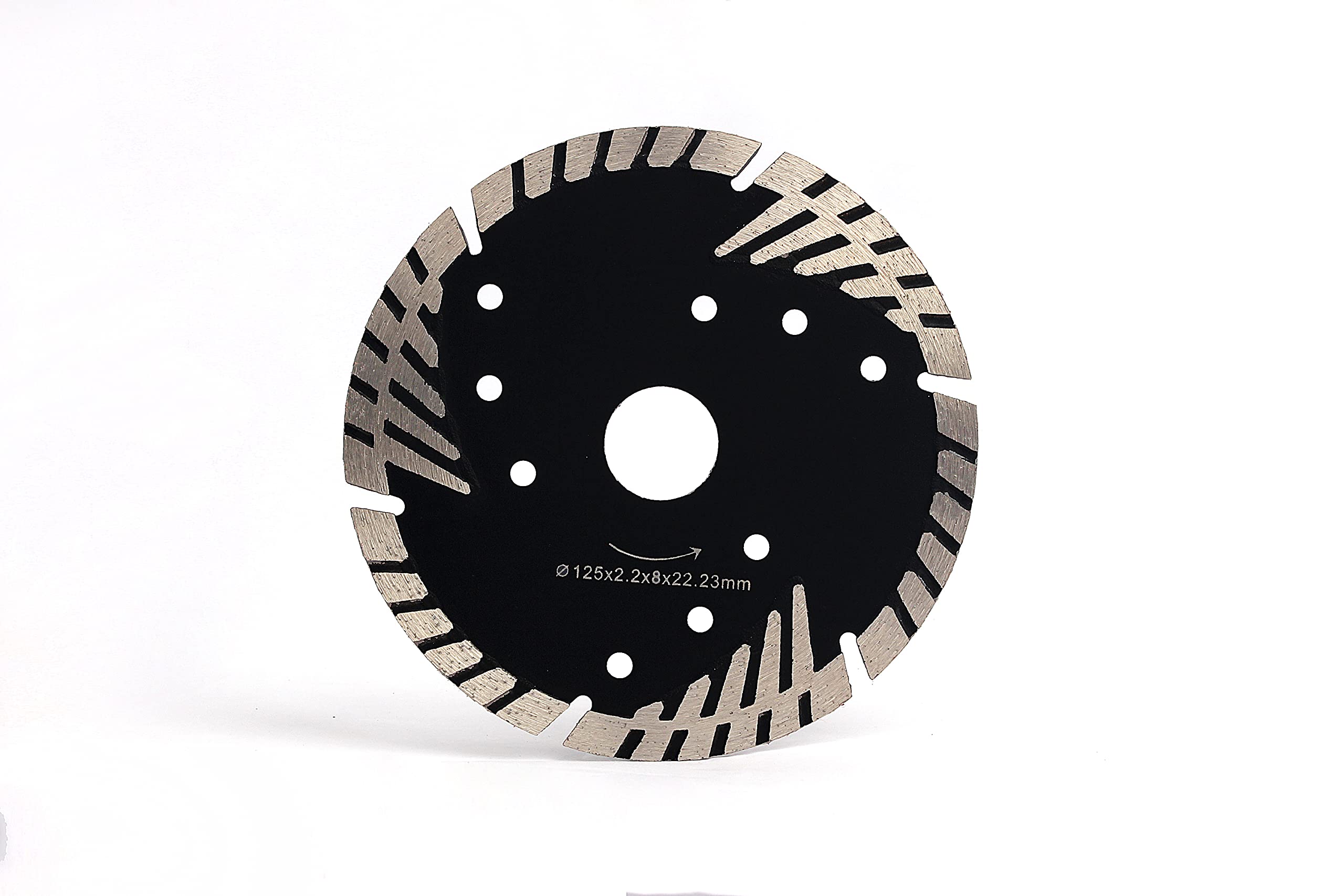 Diamond Saw Blade 5" Inch Turbo Diamond Segments Blade for Marble Granite Stone Pavers Concrete Wet/Dry Cutting