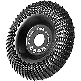 OBA Wood Carving Disc for Angle Grinder 4 1/2 Inch, Wood Shaping Grinding Wheel with 7/8” Arbor