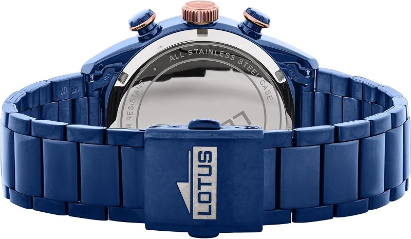 Montre Homme Analogique en Acier Inoxydable 316l Bleu