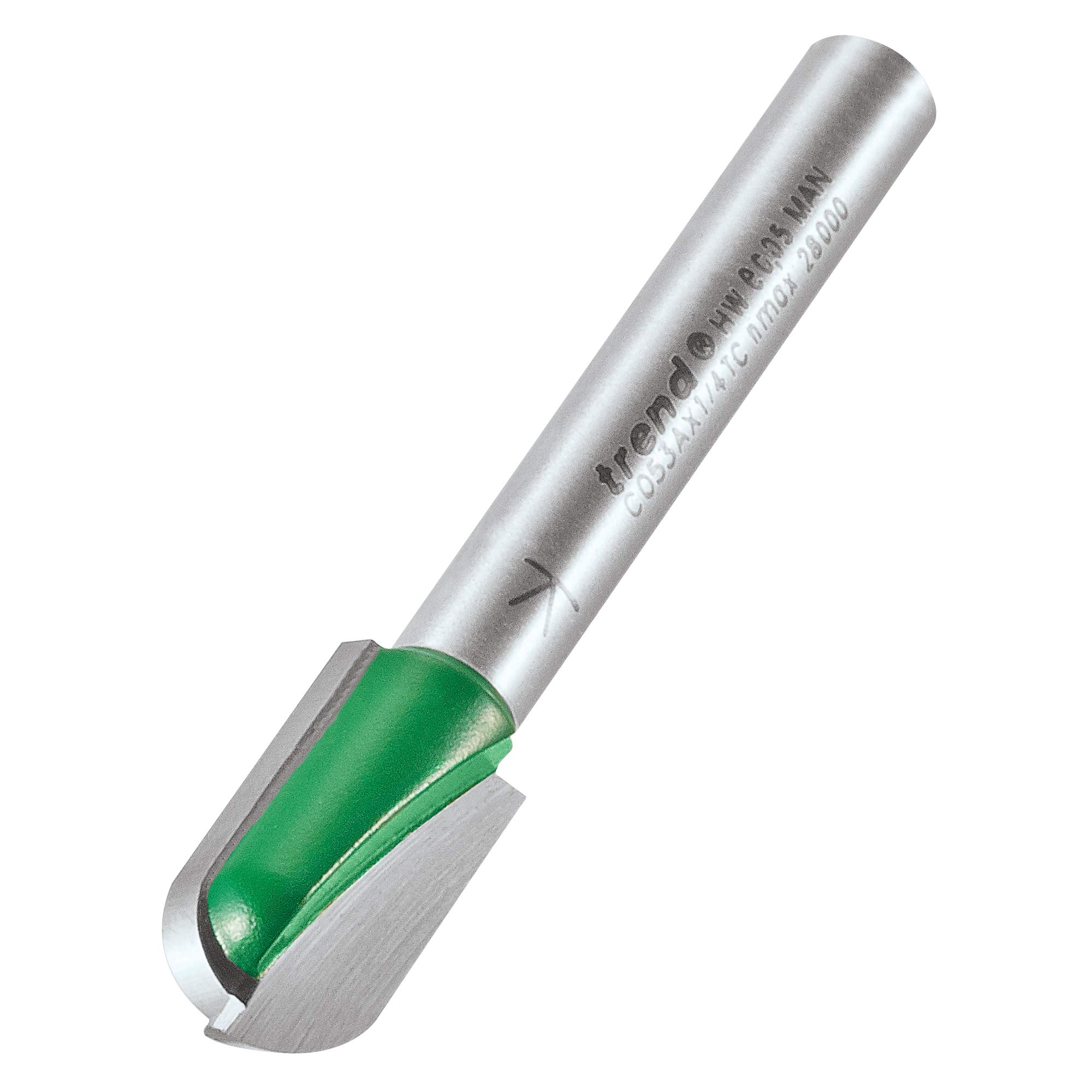 Trend CraftPro Cavetto Router Cutter, 1/4 Inch Shank, 5mm Radius and 18mm Cut Diameter, Tungsten Carbide Tipped, C053AX1/4TC