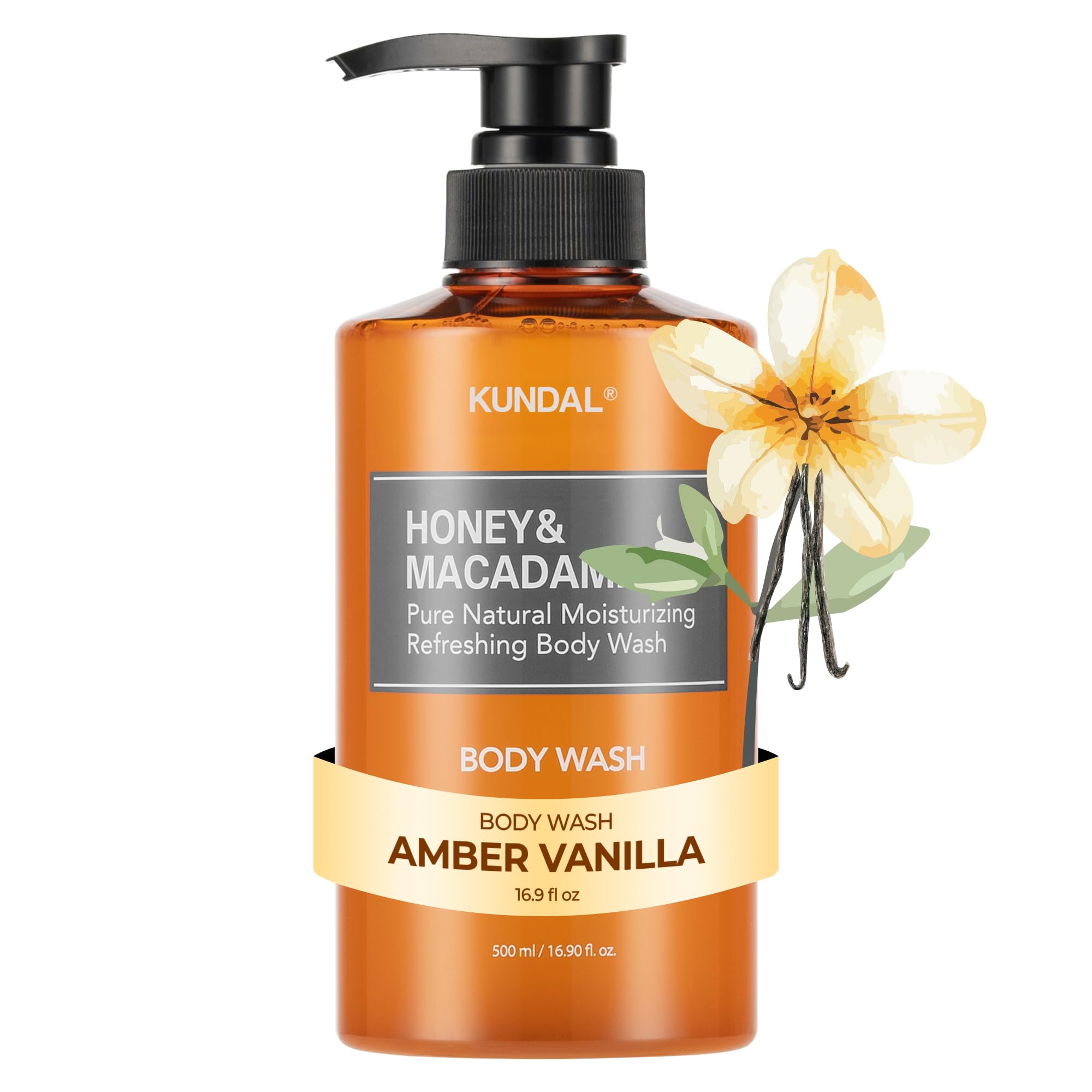 [KUNDAL] Pure Body Wash 500ml (Amber Vanilla)
