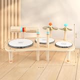Vanplay Wooden Drum Set for Toddlers 3 4 5 Years Montessori Music Toy view 6