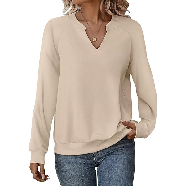 Amazon.com: EADINVE Womens V Neck Sweatshirts with Pockets