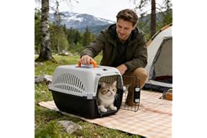 18" Hard-Sided Travel Pet Carrier for Small Dogs and Cats, Handle and 4 Sides Ventilation for Pet, Portable Crate with Steel 