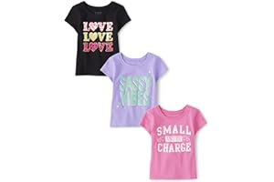 The Children's Place Baby-Girls and Toddler Unicorns,Butterflies,Trends Short Sleeve Graphic T-Shirts,3 Pack
