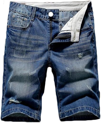 Amazon Mitao メンズ デニム ショートパンツ ハーフパンツ 短パン ジーンズショーツ 夏 5分丈 無地 ダメージ 半ズボン チノパン 大きいサイズ ウェストゴム ショートパンツ 通販