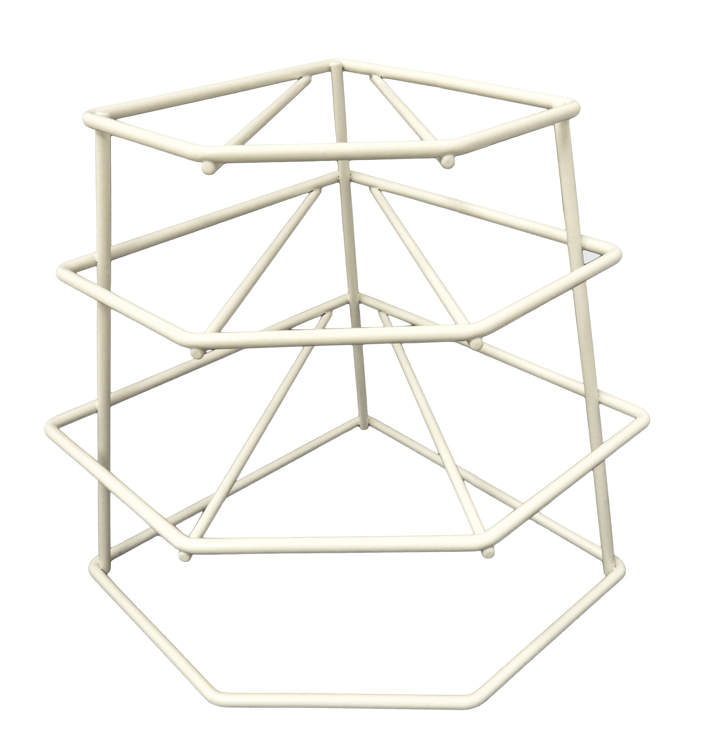 Delfinware Plate Stacker, Metal, Cream, 31 x 25 x 31 cm
