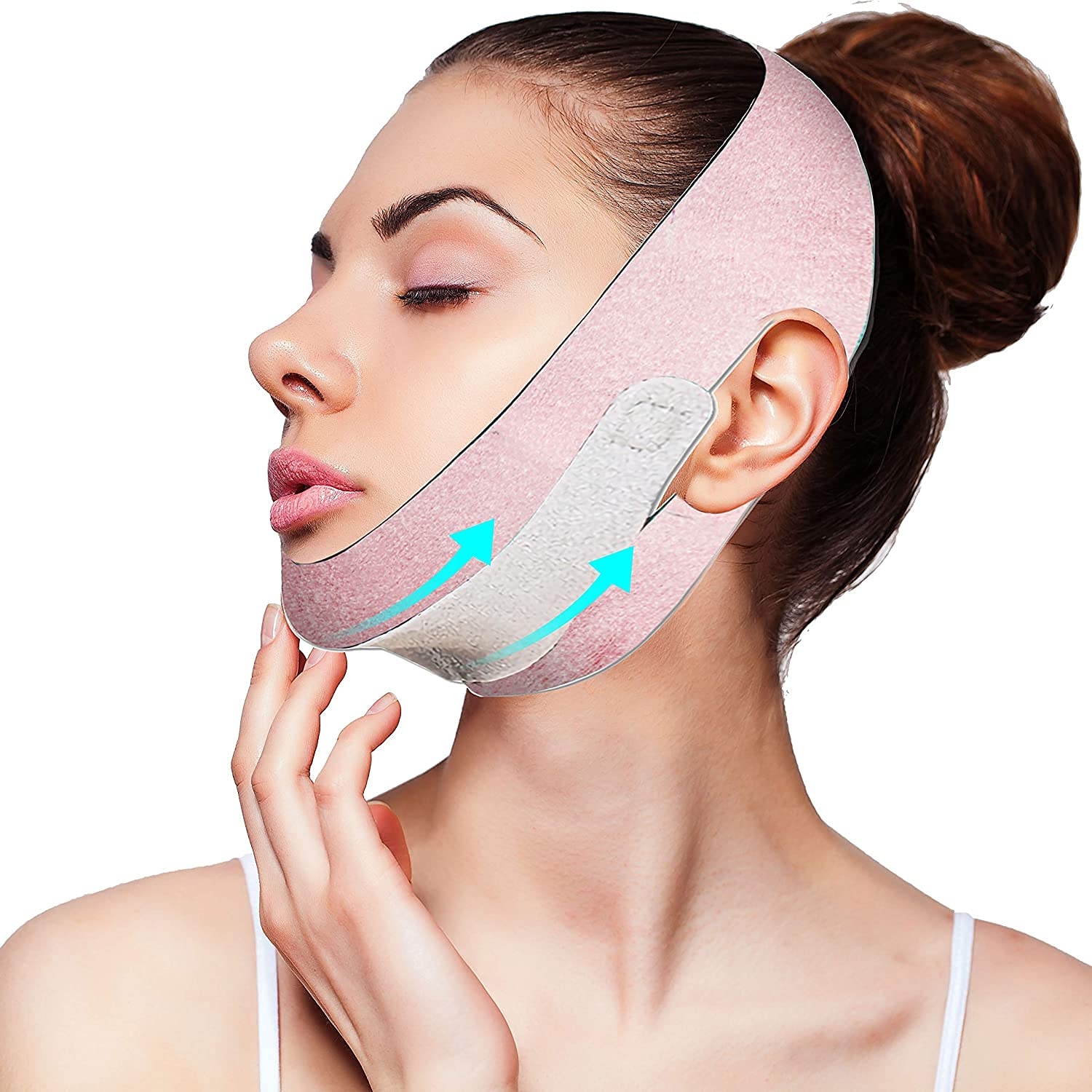 Facial Slimming Strap,Double Chin Reducer Face Lifting Belt,V Shape Line Lifting Chin Strap Anti Wrinkle Belt for Women Eliminates Sagging Skin Lifting Firming Anti Aging
