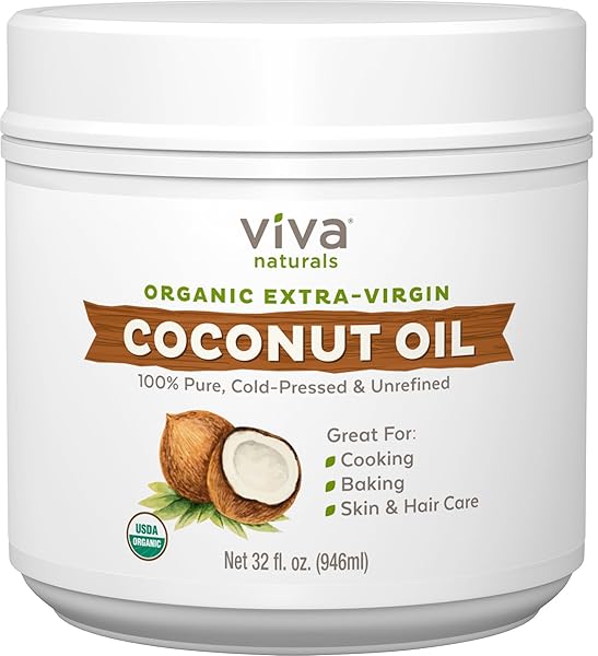 VIVA LABS ORGANIC EXTRA VIRGIN COCONUT OIL, 32 OUNCE