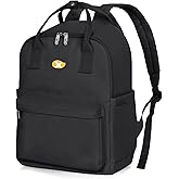 College Backpack for Women and Men, Water Resistant Work Laptop Backpack Gifts for Travel Commute, Lightweight Durable with Adjustable Shoulder Straps and Laptop Compartment (Black)