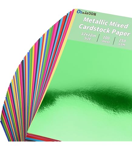 Amazon.com : Kosiz 100 Sheets Metallic Holographic Card