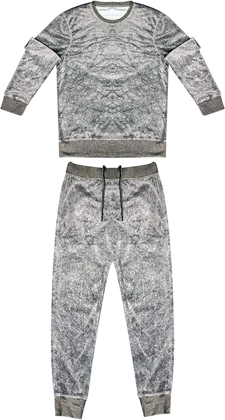 FASHIONCHIC Velour Velvet Joggers Loungewear 2 Piece Jogset Tracksuit Sweatshirt Top & Bottom S,M,L,XL