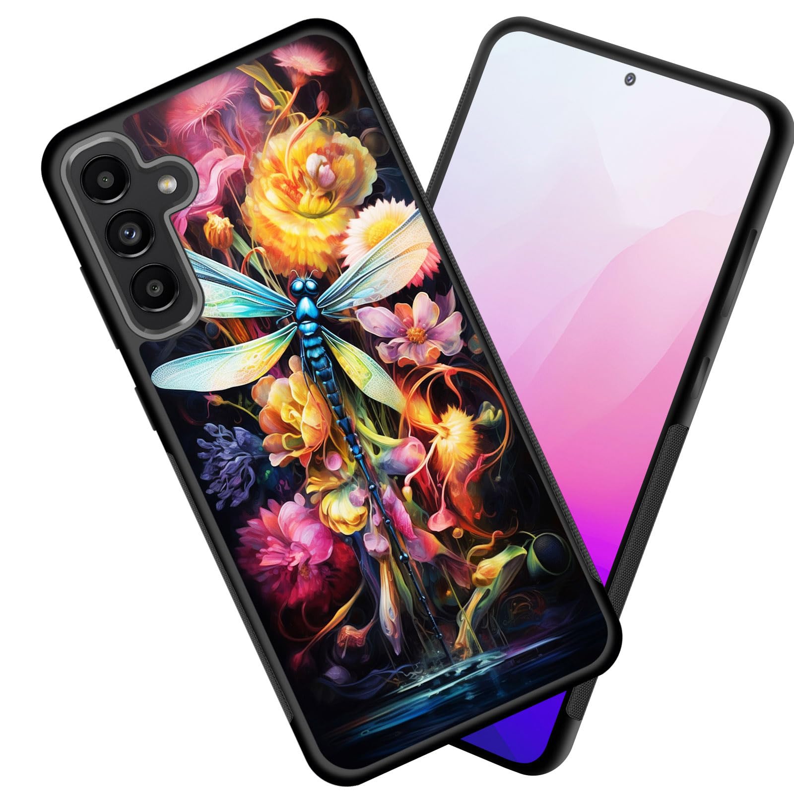 Photo 1 of smauncucn for Galaxy S25 Plus Case,Slim Anti-Scratch Tire Anti-Skid Edges Shockproof TPU Back Protective Cover Case for Samsung Galaxy S25 Plus 6.7 inch 2025,Dragonfly and Flowers