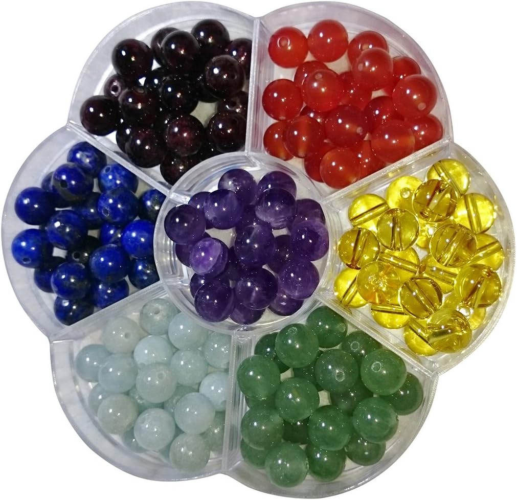 Berties Beads Gemstone Chakra Bead Mix 140 Beads 8mm