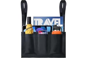 TOKXTIK Airplane Seat Back Organizer for Plane, Airplane Tray Table Cover with Pockets, Airline Seat Organizer, Travel Essentials