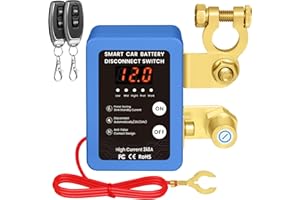Csyibeielec Kill Switch for Car - 12V Remote Battery Disconnect Switch Smart Voltage Car Battery Kill Switch for Vehicle, RV, ATV, Truck, Boat