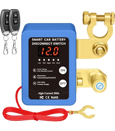 CHAOSEND Car Battery Kill Switch Dc12v 500amp High Power with 2PCS