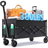 Collapsible Wagons Carts Foldable, Groceries Shopping Cart with Wheels Folding, Portable Heavy Duty, Outdoor Utility Carts fo