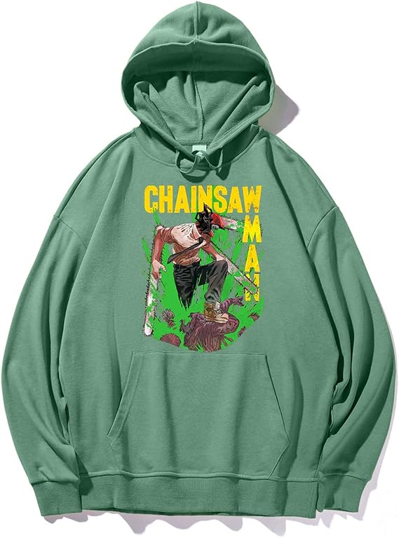 Anime Manga Chainsaw Man Long Sleeve Hoodie Denji Power Makima Sweatshirts Pullover : Amazon.co 