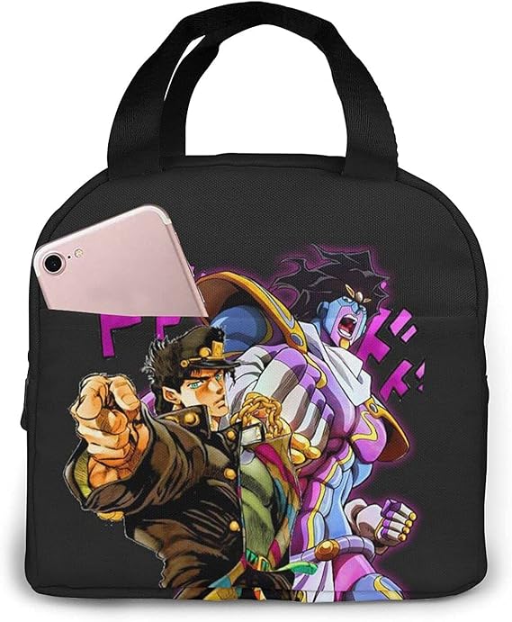 Qtbyd JoJo's Bizarre Adventure Insulated Lunch Bag Waterproof Reusable