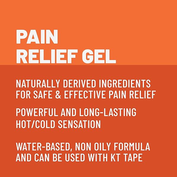 KT TAPE HEALTH, PAIN RELIEF GEL, TIME-RELEASED TOPICAL RELIEF FROM BACK PAIN, SCIATICA AND ARTHRITIS, 3.0 OZ ROLL-ON