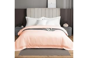 eBeddy Linens Luxury Duvet Cover Oversized King Size 120x98 Inch 100% Long-Staple Egyptian Cotton Soft and Breathable 1 Pieces Comforter Cover with Zipper Closure & Corner Ties, Blush Solid