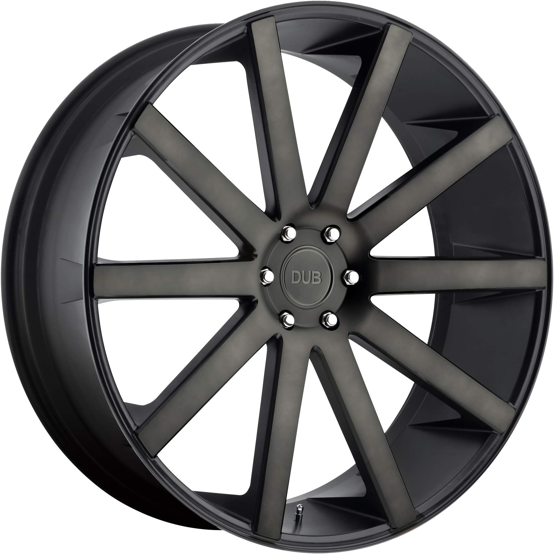 DUB 1PC SHOT CALLA MATTE BLACK DOUBLE DARK TINT SHOT CALLA 24x10 5x139.70 MATTE BLACK DOUBLE DARK TINT (25 mm) WHEEL