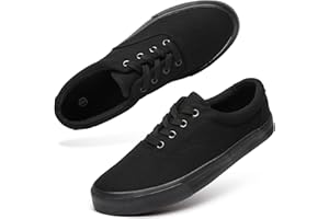 yageyan Men’s Low Top Canvas Walking Shoes Lace-up Fashion Sneakers Casual