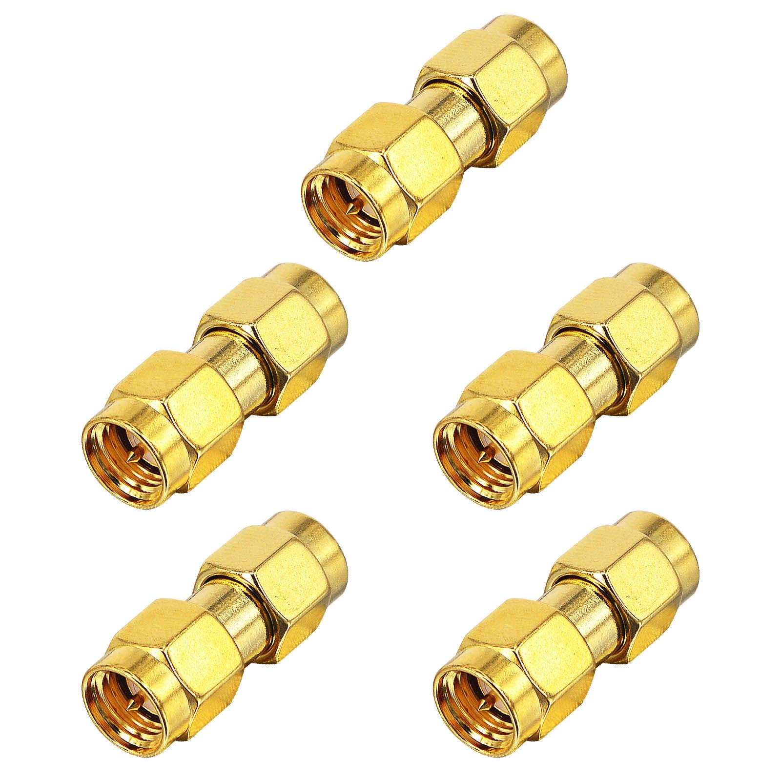 Boobrie SMA Male to SMA Male Adapter RF Coupler WiFi Antenna Adapter for Router Radio FPV Drones Radio Video Mobile 5-Pack