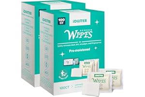 iDuster Screen Cleaner Wipes for Electronic Devices - Individually Screen Wipes, Lens Cleaning Wipes for Glasses, Camera,Tablets, Smartphone, Screens, 200 Counts