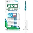 GUM Soft-Picks Wider Space, Easy to Use Dental Picks for Teeth Cleaning and Gum Health, with Convenient Carry Case, Dentist Recommended Dental Picks, 100 Count