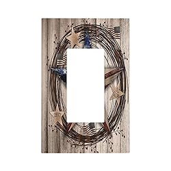 Outlet Covers Rustic Western American Flag Barn
