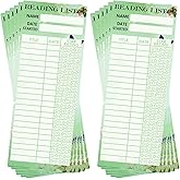 60 Pcs Reading List Bookmark Tracker, 3x8 Inch Personal Libraries Cards Book Tracker Reading List Book Mark for Reading Student Lover Readers Literary Gifts,Teacher School Bookworm Book Accessories