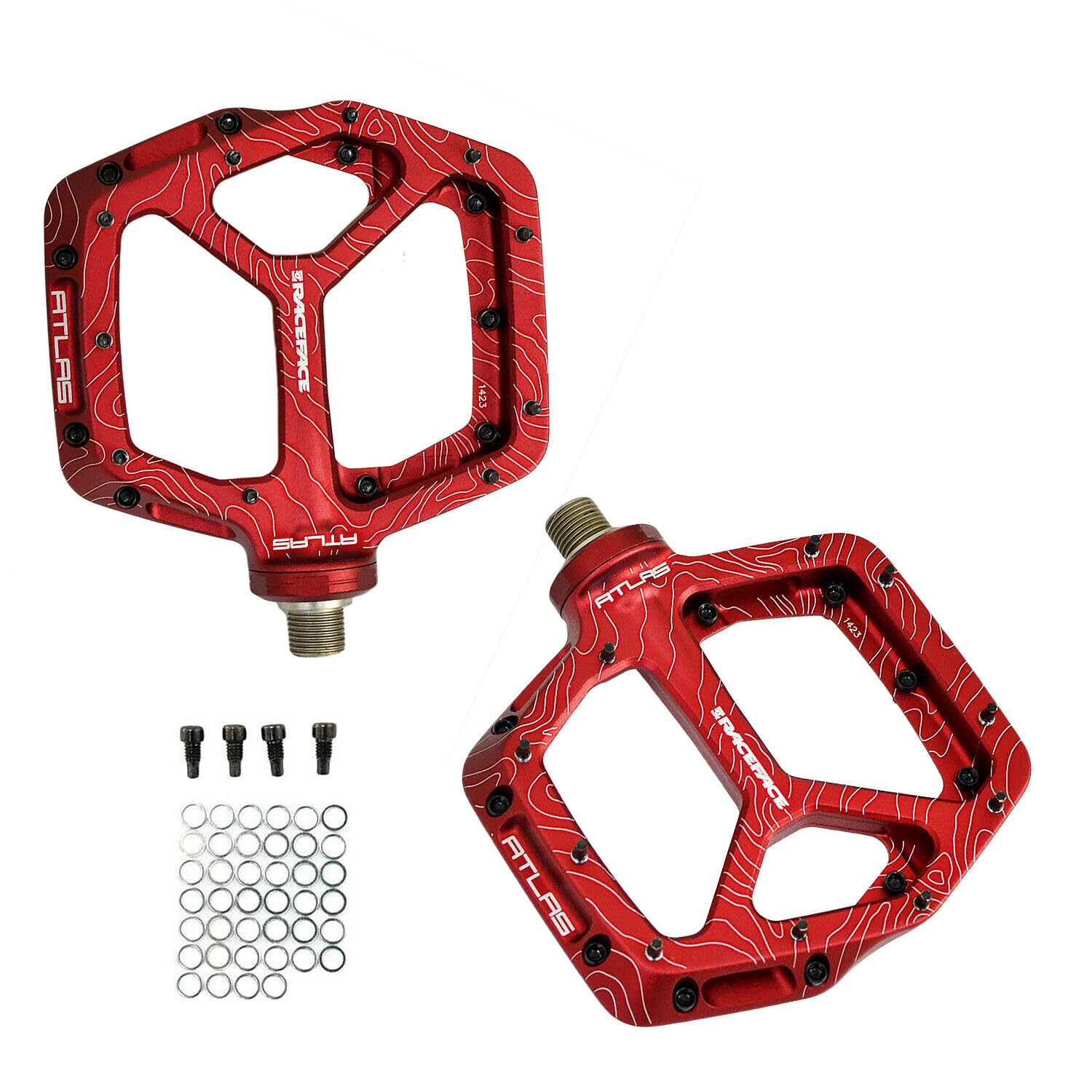 RaceFace Atlas Bike Platform Pedals, Red, RF2948