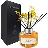 LEAMERR Reed Diffuser Sets Home Fragrance Essential Oil Diffuser Royal Rose Scent- 7 oz (210 ml) Fragrance Oil Diffuser for Bedroom Bathroom Home Décor Includes Reed Diffuser Sticks Scented Oils